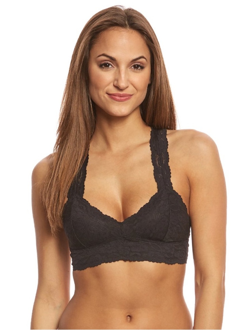 Free People Black Lace Racerback Bralette
